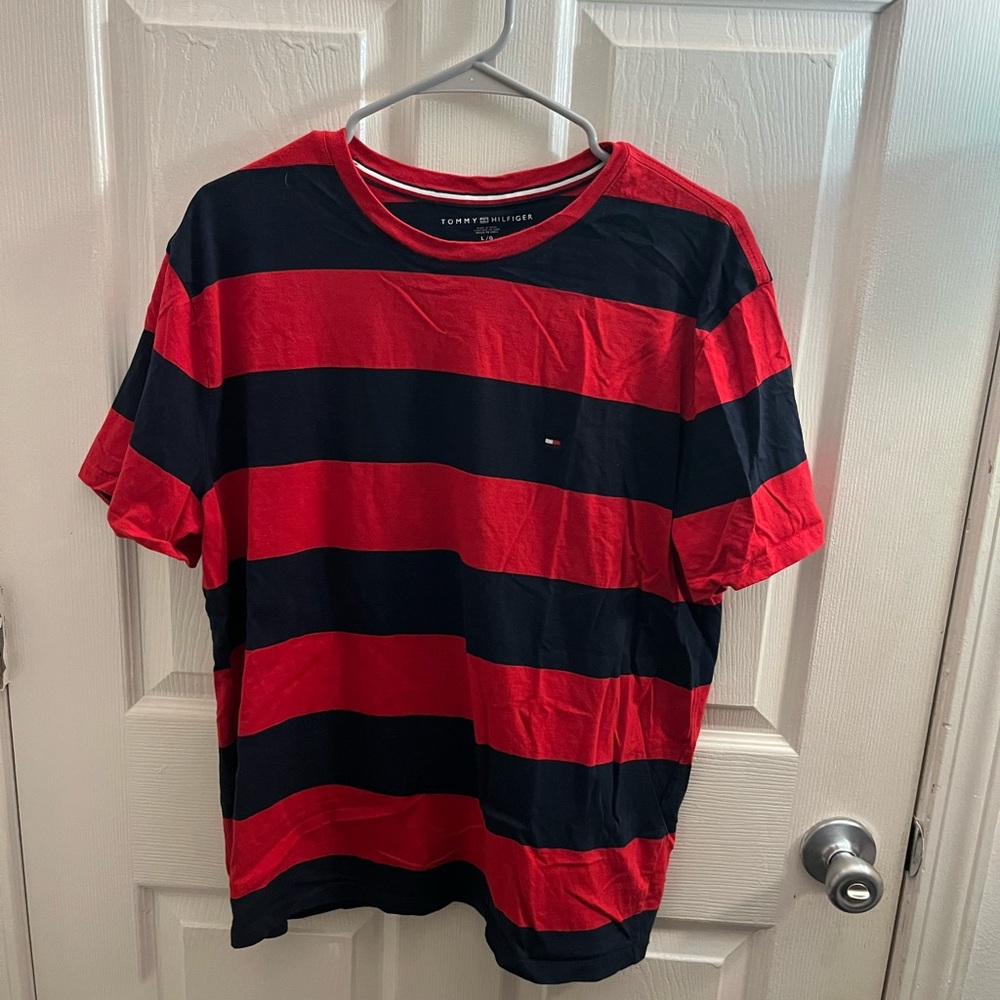 Tommy Hilfiger Red/Navy Striped Tee